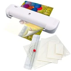 Null OLYMPIA 3 In 1 Set Laminiergerät A4 Schneidegerät Und 100 Folien A210