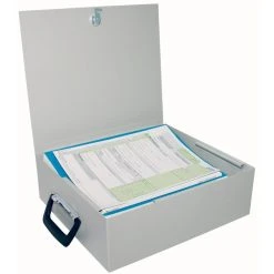 Null WEDO Ordner-Kassette, Mit Koffergriff, Aus Stahlblech