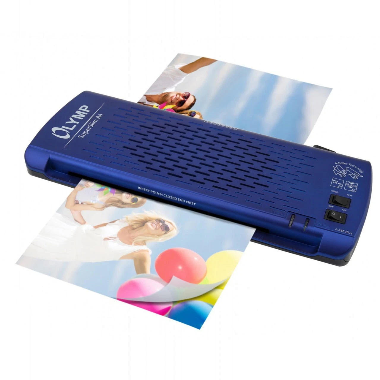 Null OLYMP A 235 Plus Laminiergerät DIN A4, 4 Rollen, Blau 3 Null OLYMP A 235 Plus Laminiergerät DIN A4, 4 Rollen, Blau