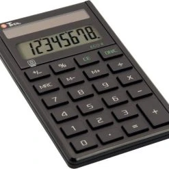 Null Taschenrechner Eco 8, Schwarz, 8-stellig, 3 Tasten Speicher,