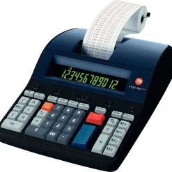 Null Tischrechner, Druckend, 57mm Rolle Euro Umrechnung, Prozenttaste,