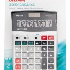 SIGMA Tischrechner DC058-12, Dual-Power (Solar Und Batterie), 201 X 141 X 48,5 Mm, Silber -Fellowes Geschäft 6f918846 280a 4726 a479 6db29146ea06