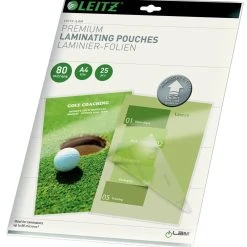 Leitz Laminierfolien ILAM UDT A4, 80 Mic, Glasklar, Heißlaminierfolie, Inhalt: 25 Stück