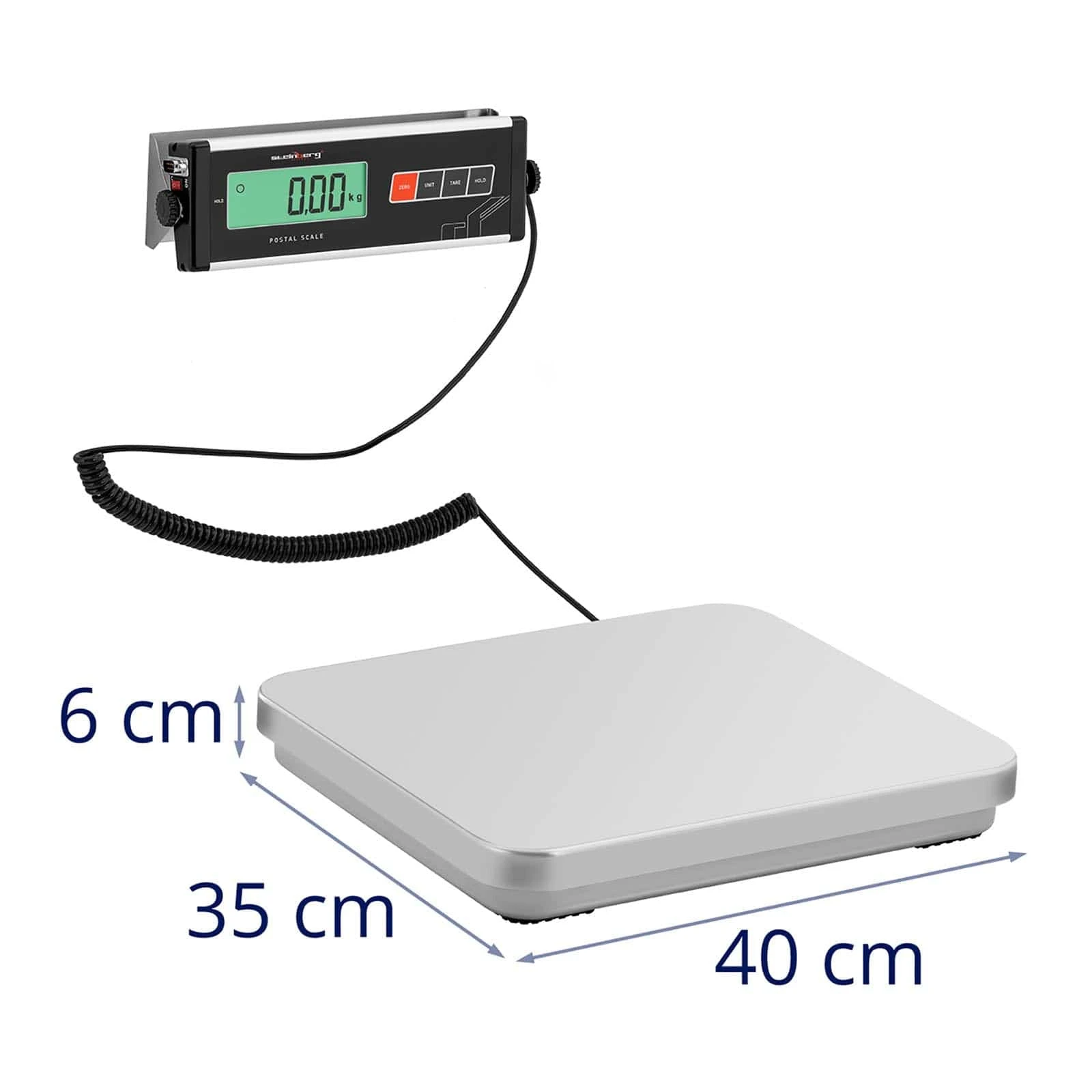 Null Paketwaage - 60 Kg / 0,02 Kg - 35,5 X 40,5 Cm - Externes LCD - RS232-Schnittstelle 8 Null Paketwaage - 60 Kg / 0,02 Kg - 35,5 X 40,5 Cm - Externes LCD - RS232-Schnittstelle – Bild 6
