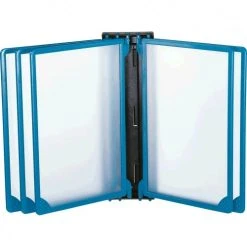 Null Klapprahmen INFOLINE, Magnethalter Mit 5 Rahmen, Blau, Kunststoff, DIN A4