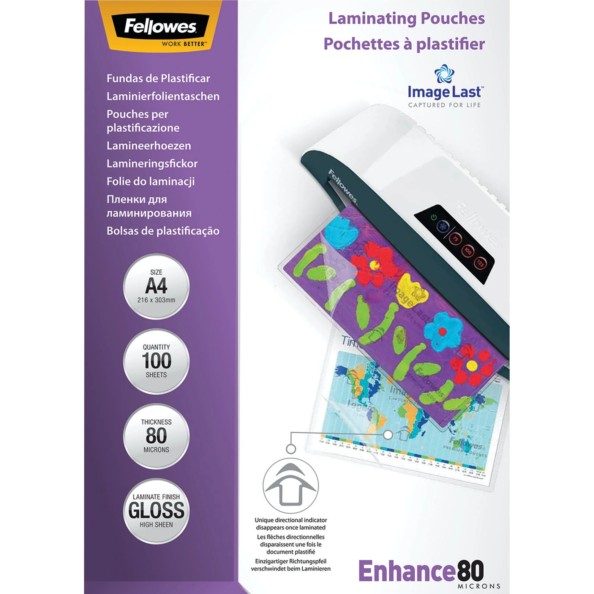 Null Fellowes® A4 Glänzende Laminierfolie 80 Mikron/5312903 A4 Inh. 250 Stk 8 Null Fellowes® A4 Glänzende Laminierfolie 80 Mikron/5312903 A4 Inh. 250 Stk – Bild 6