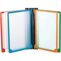 Null Klapprahmen INFOLINE, Wandhalterung Mit 5 Rahmen, 5-farbig, Kunststoff, DIN A4