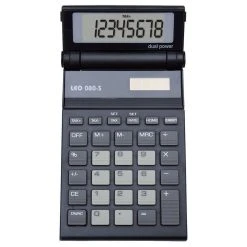 Null Solar-Taschenrechner 080S, Anthrazit, 8-stellig