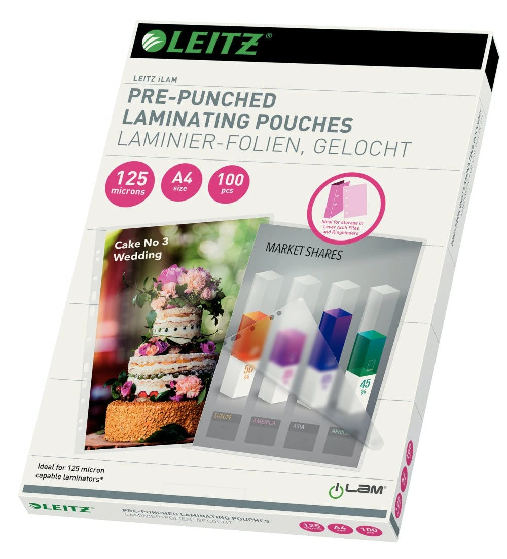 Leitz 33878 Folientasche 125 Micron Für A4 Mit Lochung 100 Stück 3 Leitz 33878 Folientasche 125 Micron Für A4 Mit Lochung 100 Stück